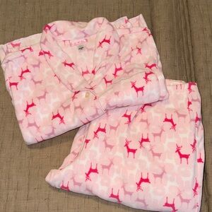 PINK fleece pajamas set
